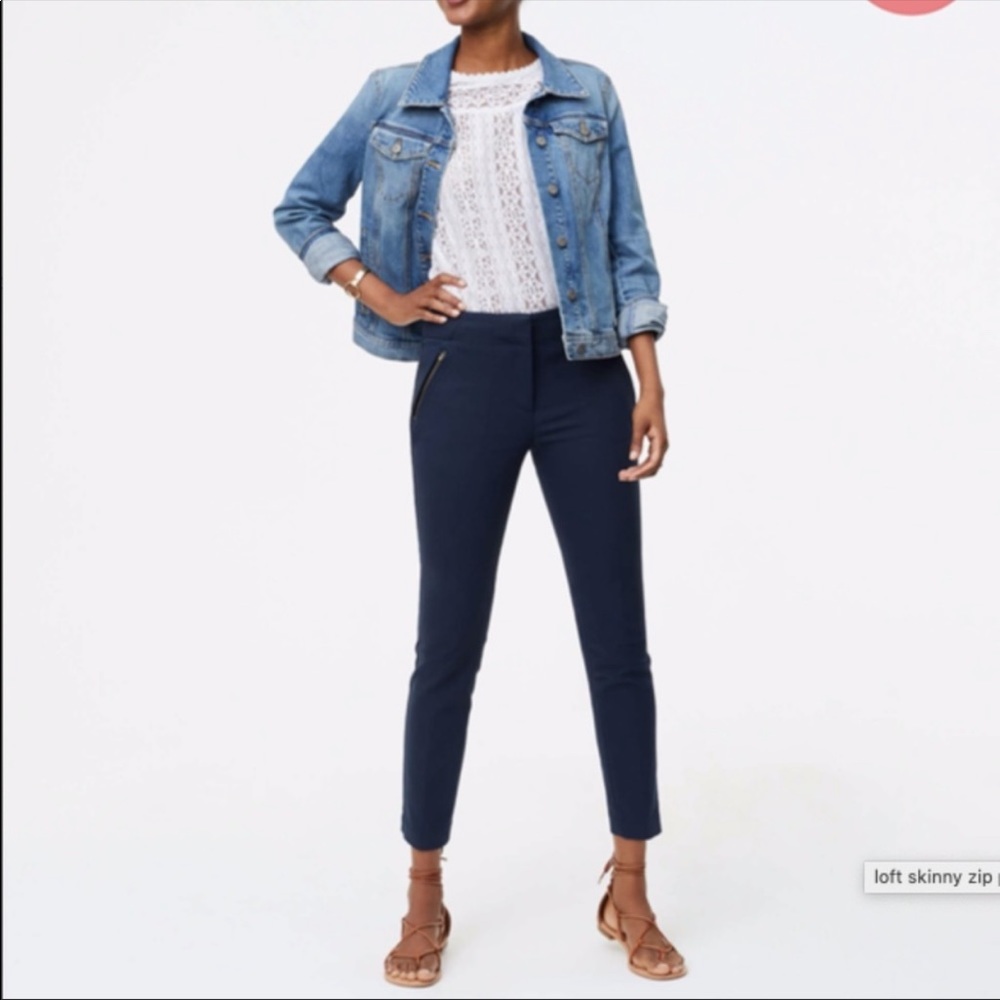 Loft Marisa Skinny Pants (Navy)